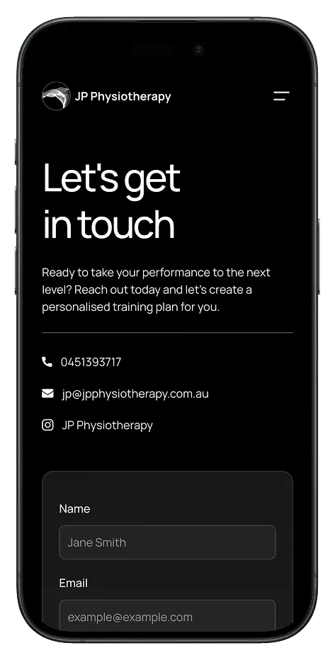 Contact form on mobile